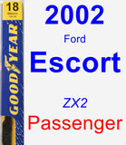 Passenger Wiper Blade for 2002 Ford Escort - Premium