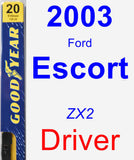 Driver Wiper Blade for 2003 Ford Escort - Premium