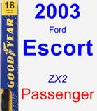 Passenger Wiper Blade for 2003 Ford Escort - Premium