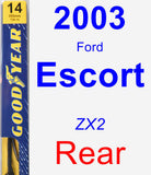 Rear Wiper Blade for 2003 Ford Escort - Premium