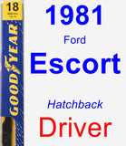 Driver Wiper Blade for 1981 Ford Escort - Premium