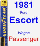 Passenger Wiper Blade for 1981 Ford Escort - Premium