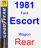 Rear Wiper Blade for 1981 Ford Escort - Premium