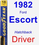 Driver Wiper Blade for 1982 Ford Escort - Premium