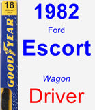 Driver Wiper Blade for 1982 Ford Escort - Premium