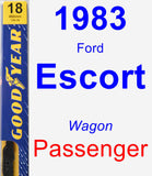 Passenger Wiper Blade for 1983 Ford Escort - Premium