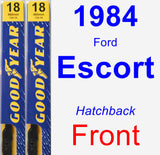 Front Wiper Blade Pack for 1984 Ford Escort - Premium