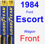 Front Wiper Blade Pack for 1984 Ford Escort - Premium