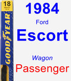 Passenger Wiper Blade for 1984 Ford Escort - Premium