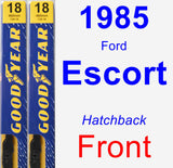 Front Wiper Blade Pack for 1985 Ford Escort - Premium