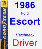 Driver Wiper Blade for 1986 Ford Escort - Premium