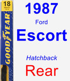 Rear Wiper Blade for 1987 Ford Escort - Premium