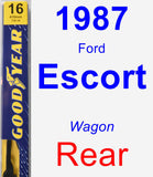 Rear Wiper Blade for 1987 Ford Escort - Premium