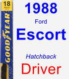 Driver Wiper Blade for 1988 Ford Escort - Premium