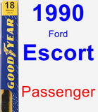 Passenger Wiper Blade for 1990 Ford Escort - Premium