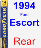 Rear Wiper Blade for 1994 Ford Escort - Premium