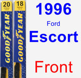 Front Wiper Blade Pack for 1996 Ford Escort - Premium