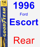 Rear Wiper Blade for 1996 Ford Escort - Premium