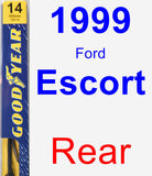 Rear Wiper Blade for 1999 Ford Escort - Premium