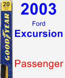 Passenger Wiper Blade for 2003 Ford Excursion - Premium