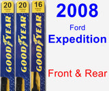 Front & Rear Wiper Blade Pack for 2008 Ford Expedition - Premium