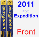 Front Wiper Blade Pack for 2011 Ford Expedition - Premium