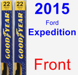 Front Wiper Blade Pack for 2015 Ford Expedition - Premium