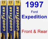 Front & Rear Wiper Blade Pack for 1997 Ford Expedition - Premium