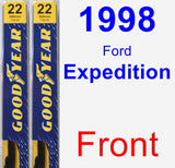 Front Wiper Blade Pack for 1998 Ford Expedition - Premium