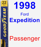 Passenger Wiper Blade for 1998 Ford Expedition - Premium