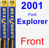 Front Wiper Blade Pack for 2001 Ford Explorer - Premium