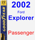 Passenger Wiper Blade for 2002 Ford Explorer - Premium