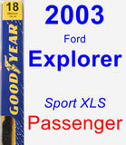 Passenger Wiper Blade for 2003 Ford Explorer - Premium