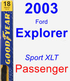 Passenger Wiper Blade for 2003 Ford Explorer - Premium