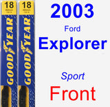 Front Wiper Blade Pack for 2003 Ford Explorer - Premium