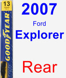 Rear Wiper Blade for 2007 Ford Explorer - Premium