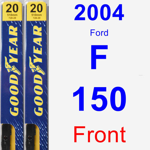 2004 ford f150 hot sale windshield wiper size