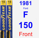 Front Wiper Blade Pack for 1981 Ford F-150 - Premium