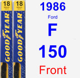 Front Wiper Blade Pack for 1986 Ford F-150 - Premium