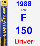 Driver Wiper Blade for 1988 Ford F-150 - Premium