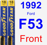 Front Wiper Blade Pack for 1992 Ford F53 - Premium