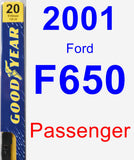 Passenger Wiper Blade for 2001 Ford F650 - Premium