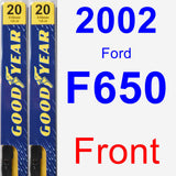 Front Wiper Blade Pack for 2002 Ford F650 - Premium