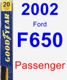 Passenger Wiper Blade for 2002 Ford F650 - Premium