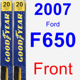 Front Wiper Blade Pack for 2007 Ford F650 - Premium