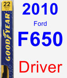 Driver Wiper Blade for 2010 Ford F650 - Premium