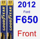 Front Wiper Blade Pack for 2012 Ford F650 - Premium