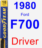 Driver Wiper Blade for 1980 Ford F700 - Premium