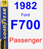 Passenger Wiper Blade for 1982 Ford F700 - Premium