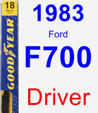 Driver Wiper Blade for 1983 Ford F700 - Premium